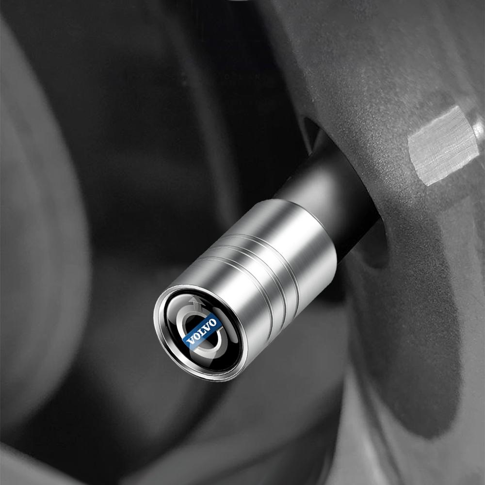 Voor Volvo R Design S80L XC60 XC90 S40 Accessoires Metaallegering Auto Wiel Banden Ventielen Bandensteel Luchtventieldoppen Luchtdichte Afdekking