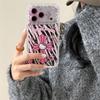Spicy Zebra Print Pink Cross Phone Case for iPhone 17/16 Pro Max/15/14