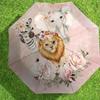 1pc Zebra Elephant Automatic Folding Umbrella, Heavy Duty 8 Rib Iron Frame,  Suitable for Travel, Daily Use, Birthday, Decor Gift m0104043