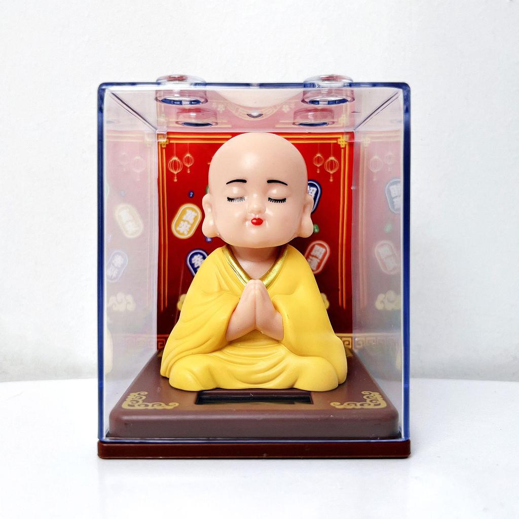 Zonne-aangedreven Zwaaiende Maneki-neko Ornament, 2-Inch, Trekt Rijkdom aan voor Bureau of Kassabalie Decoratie