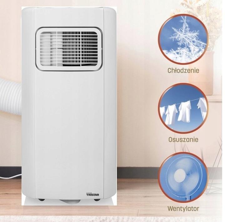 Klimatyzator Przenośny 3W1 Klimatyzacja Cichy Mocny Wydajny Kółka Pilot