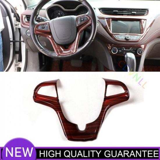 Steering Wheel Cover Decor Trim 1* Fit For Chevrolet Malibu 2016-2018 Wood Grain
