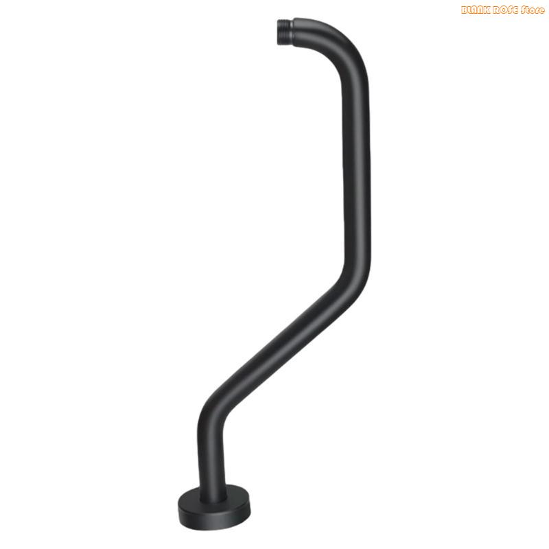 K1AE Multipurpose Stainless Steel Shower Arm Wall Mounted Matte Black Finish Convenient for Home and Hotel Bathrooms
