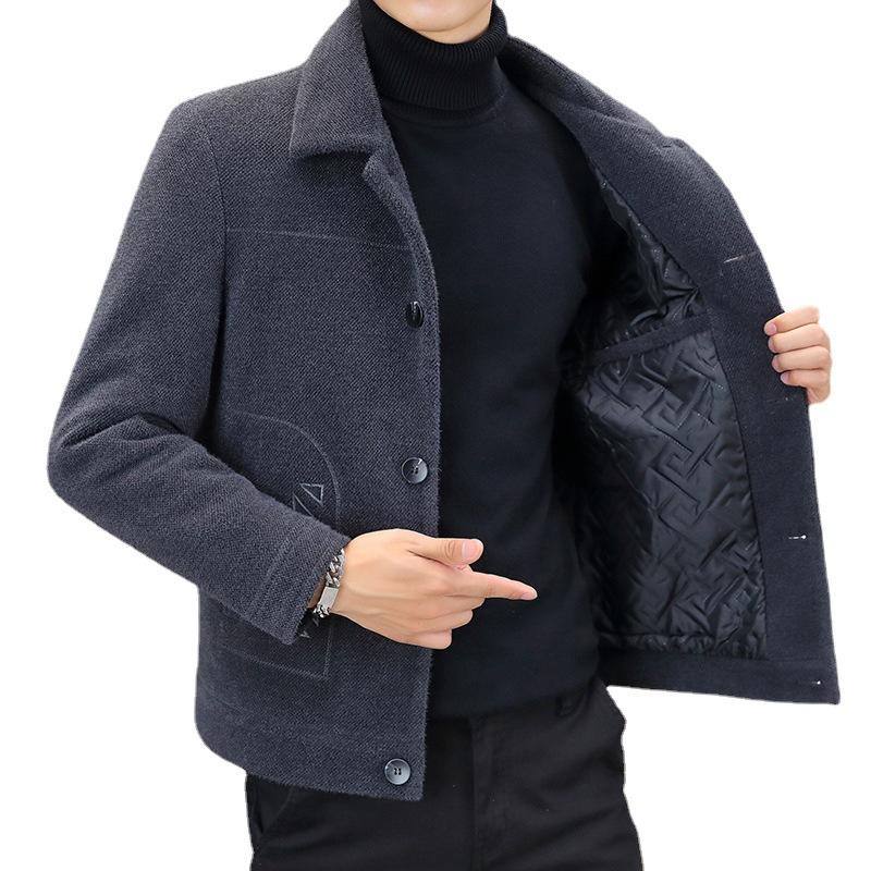 Vinter ulljakke for menn Trend fortykket kort minkjakke Ungdomsjakke ulljakke for menn Motetrend for menn