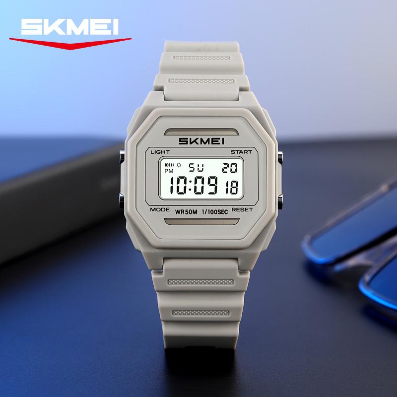 SKMEI 2640 Fashion Digital Watches for Man Solar Power Watch Alarm Clock Luminous 50M Waterproof Wristwatch Gifts Reloj Hombre