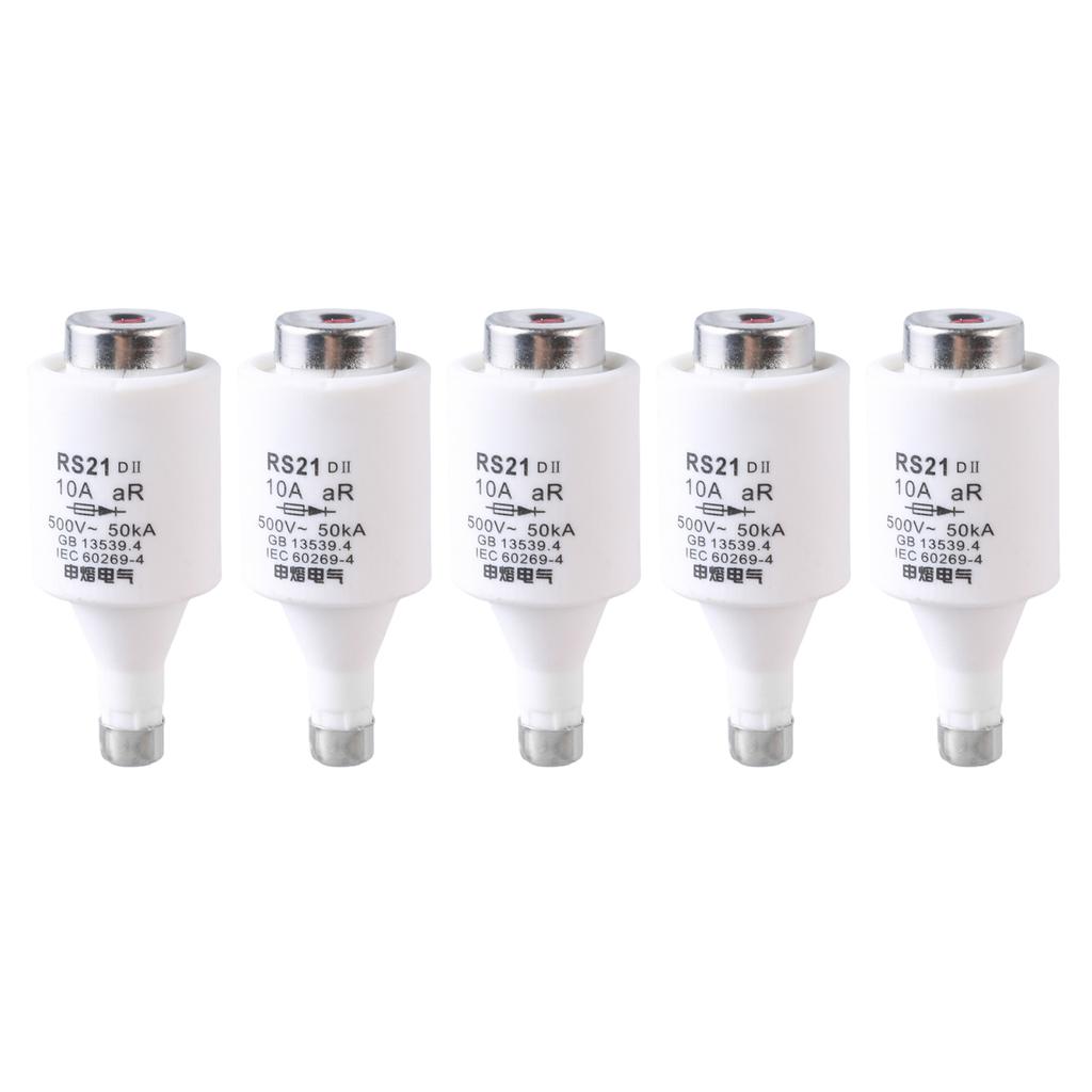 Pack Of 5 Ceramic Spiral Fuses set gG Diazed Fuse Inserts Ceramic Protections 500VAC Multiple Size for Electrical Safety