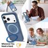 For Magsafe Fold Stand Magnetic Phone Case For iPhone 17 Air 16 15 16E 14 13 12 Pro Max Frosted Translucent Hard Cover