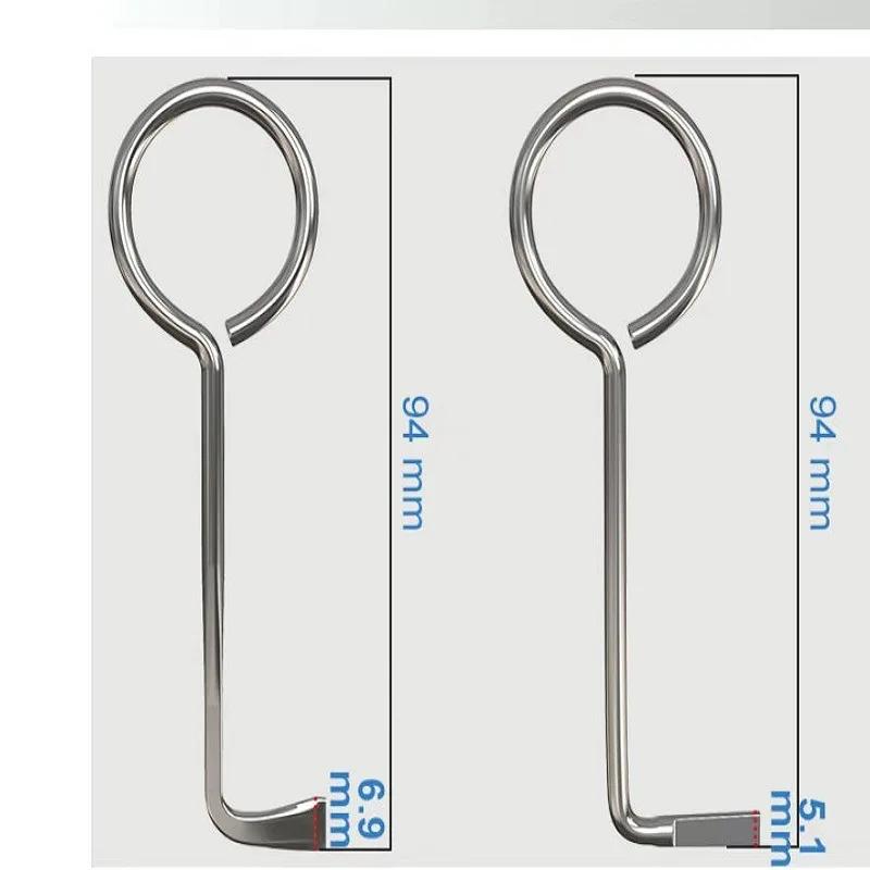 

2 шт./упак. Универсальный динамометрический ключ Портативный инструмент для открывания дверей Наружное использование при забытых ключах Silver