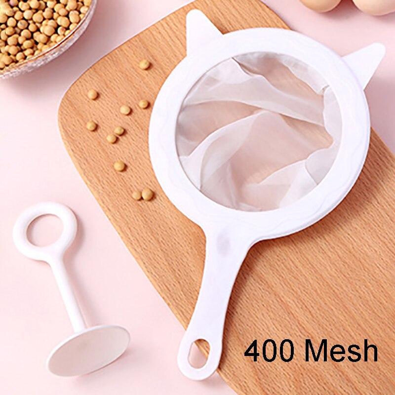 1Pc Reusable Nylon Filter Mesh Strainer Spoon Super Fine Colander Mesh Sieve Strainer for Honey Juice Soy Milk Coffee Yogurt Filters