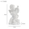 [Queen-b] Set of 4 Angel Figurines, Angel Objects, Interior Ornaments, Mini Decor, Cute, White Resin, Stylish Accessories