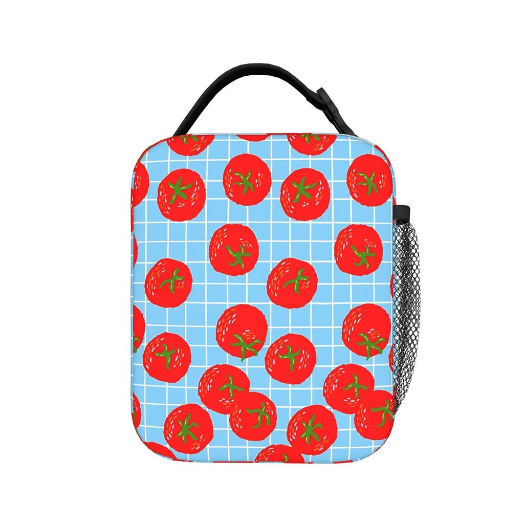 Insulated Lunch Bags Thermal Bag Reusable,Meal Container Tomato Style High Capacity Lunch Box Tote Food Storage Bags