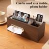 Wooden Tissue Boxes Living Room Desktop Tissue Box Restaurant Napkin Storage Box Multi-functional Home Organization Accessories