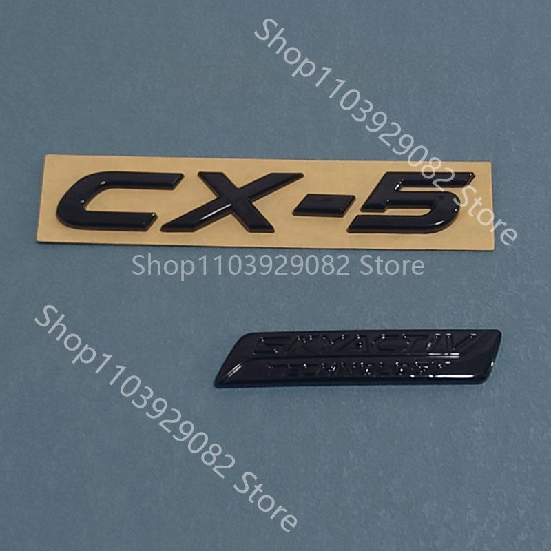 For Mazda 2 3 6 CX-5 CX-50 CX-30 CX-60 CX-90 SKYACTIV G SKYACTIV AWD Black Rear Trunk Tail Logo Sticker Emblem Deca Yvmsj22