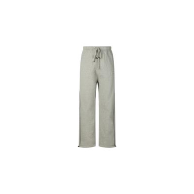 Relaxed Fleece Sweatpant With Piping Concrete Heather/Black Men Bottoms Grey 130SP258065F