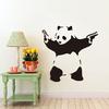 Double Gun Panda Home Decoration Wall Sticker Environmentally Friendly Removable Wallpaper Painting