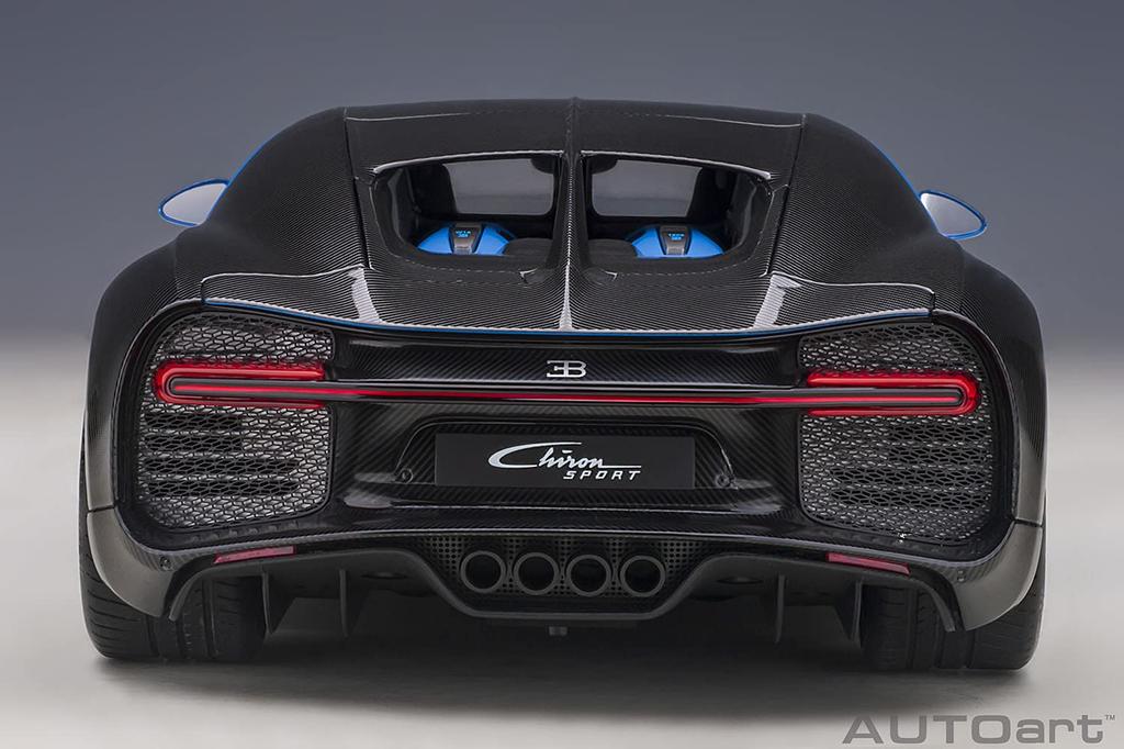 AUTOart Bugatti Chiron Sport 2019 French Black Fertigprodukt 70997 1/18 Blau/Carbon