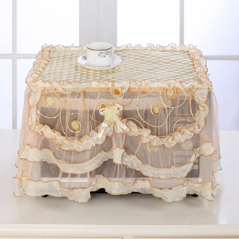 

Универсальный чехол для микроволновой печи Кружевной Масло- и пыленепроницаемый чехол Вышитый Милый Мультяшный Принт Ткань для электрической духовки Кухонные принадлежности