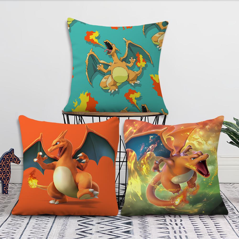 Cute Fanart C-Charizard Cool Cushion Cover Comfortable Soft Pillow Case for Sofa Living Room Home Office Decor Protective Covers