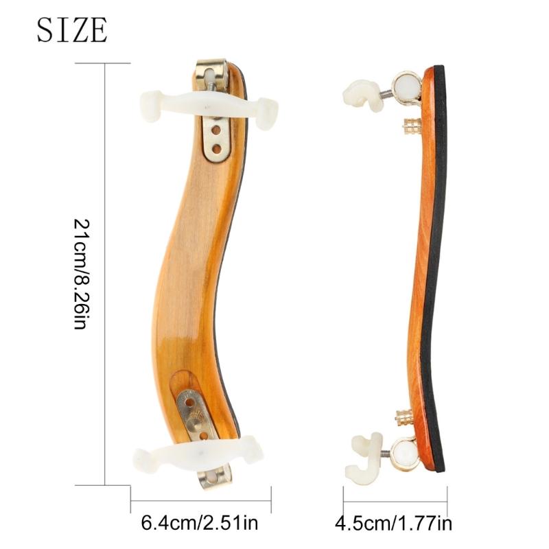 Violin Shoulder Rest Wood Violin Shoulder Pad Violin Parts for 3/4 and 4/4 Size
