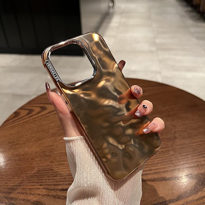 Luxury Electroplated Water Ripple Phone Case For Iphone 11 12 13 14 15 Pro Max Shockproof Bumper Back Cases Cover