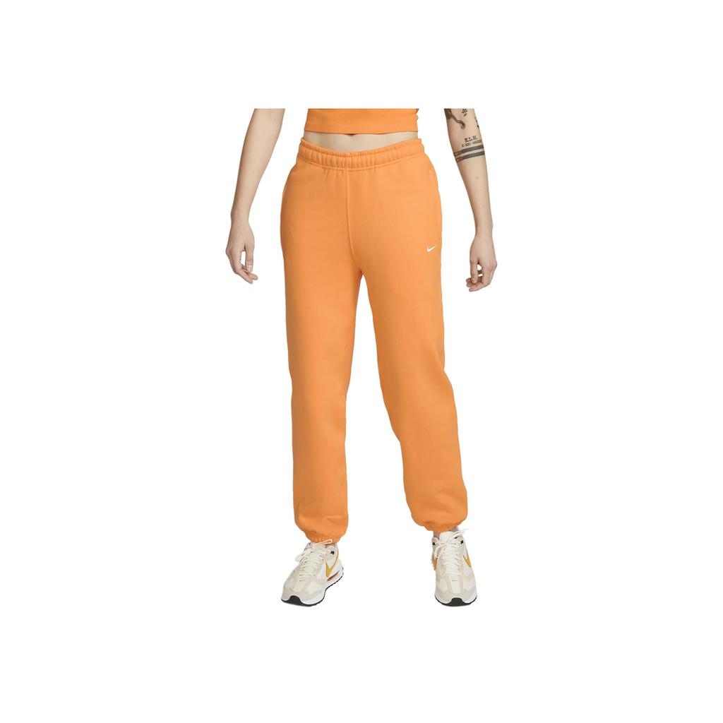 Nike Womens NRG Solo Swoosh Fleece Pants Orange Women Streetwear CW5565-836