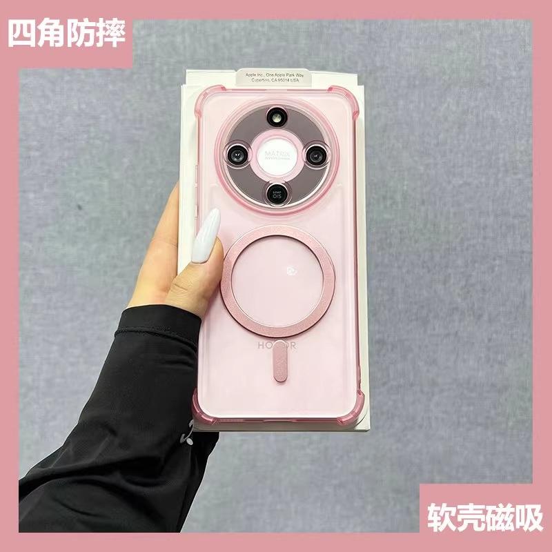 Airbag Magnetic Shockproof Soft TPU Cases For Huawei Honor X9D Magsafe Wireless Charging Silicone Back Cover For Honor X70 Shell