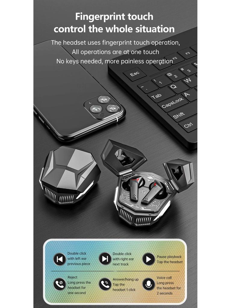 DX-26 Gaming Bluetooth Earbuds: Low Latency, Long Battery, Sports & Music