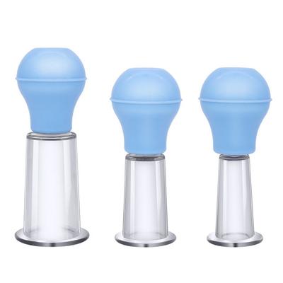 3 Stück Gesichts-Massagebecher Gummi-Vakuum-Cupping Hautstraffung Anti-Cellulite-Massagegerät für Gesicht Körperbecher Hautschaben Massageglas