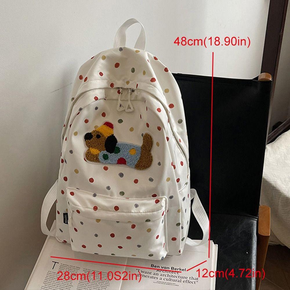 Travel Women's Backpack Large Capacity Student School Bag Fashion Puppy Print Backpack  Girls