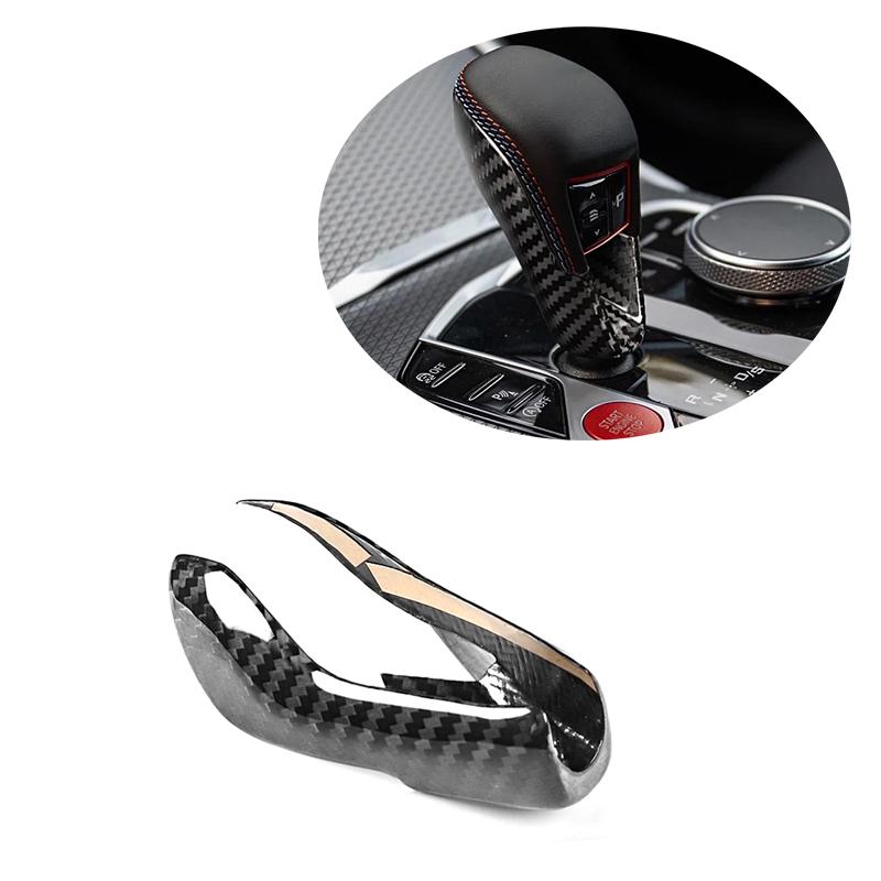 Dry Carbon Fiber Gear Shift Knob Cover for BMW M2 M3 M4 G87 G80 G82 F95 F96 F97 F98 X3M X4M X5M X6M Auto Interior Trims