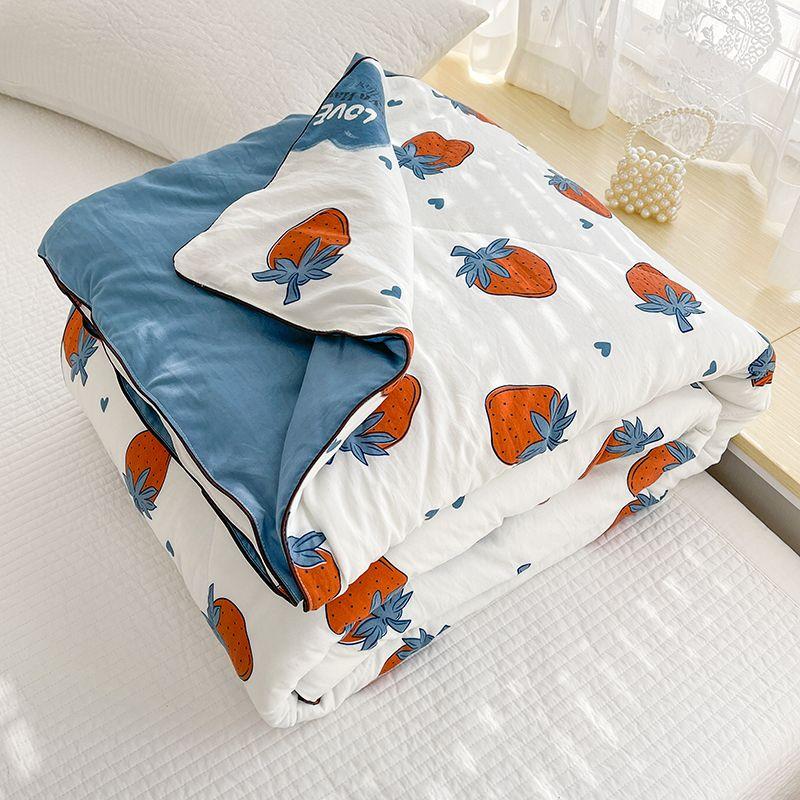 Květinová králičí deka, Jarní letní podzimní deka, Klimatizační deka, Deka na zdřímnutí, Měkká pohodlná chladivá prodyšná deka,