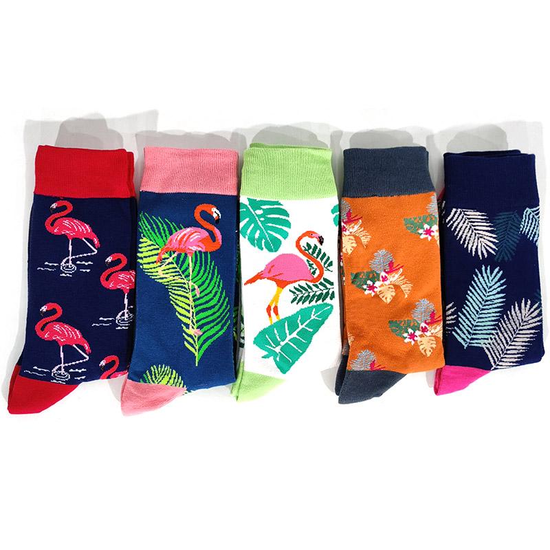 5 Pairs/Pack Men Funny Socks Casual Hip Hop Creative Cartoon Novelty Calcetines Hombre Street