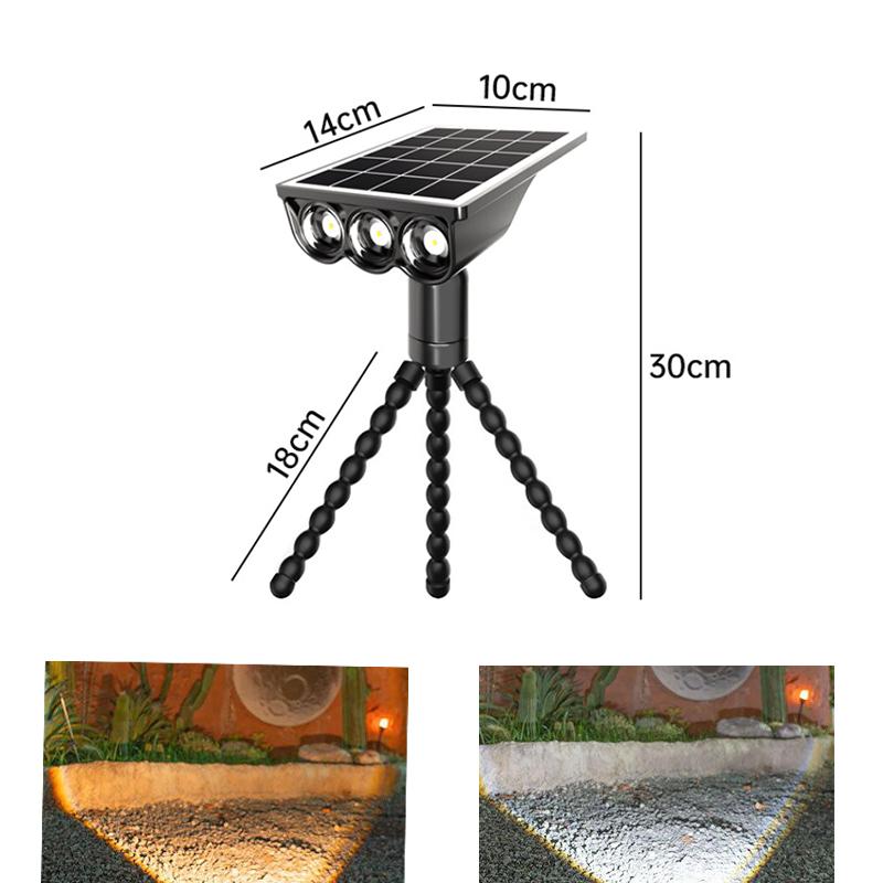 Solar Spotlight Outdoor Waterproof Lights Flexible Sercurity Sun Lamp for Fence Garden Tree Landscape Lighting Solar Spot Light