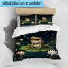 Frog In Top Hat Serenade 3pcs Bedding,Including 1pc Duvet Cover And 2pcs Pillowcases Perfect for Christmas,Ideal for Bedroom, Dormitory