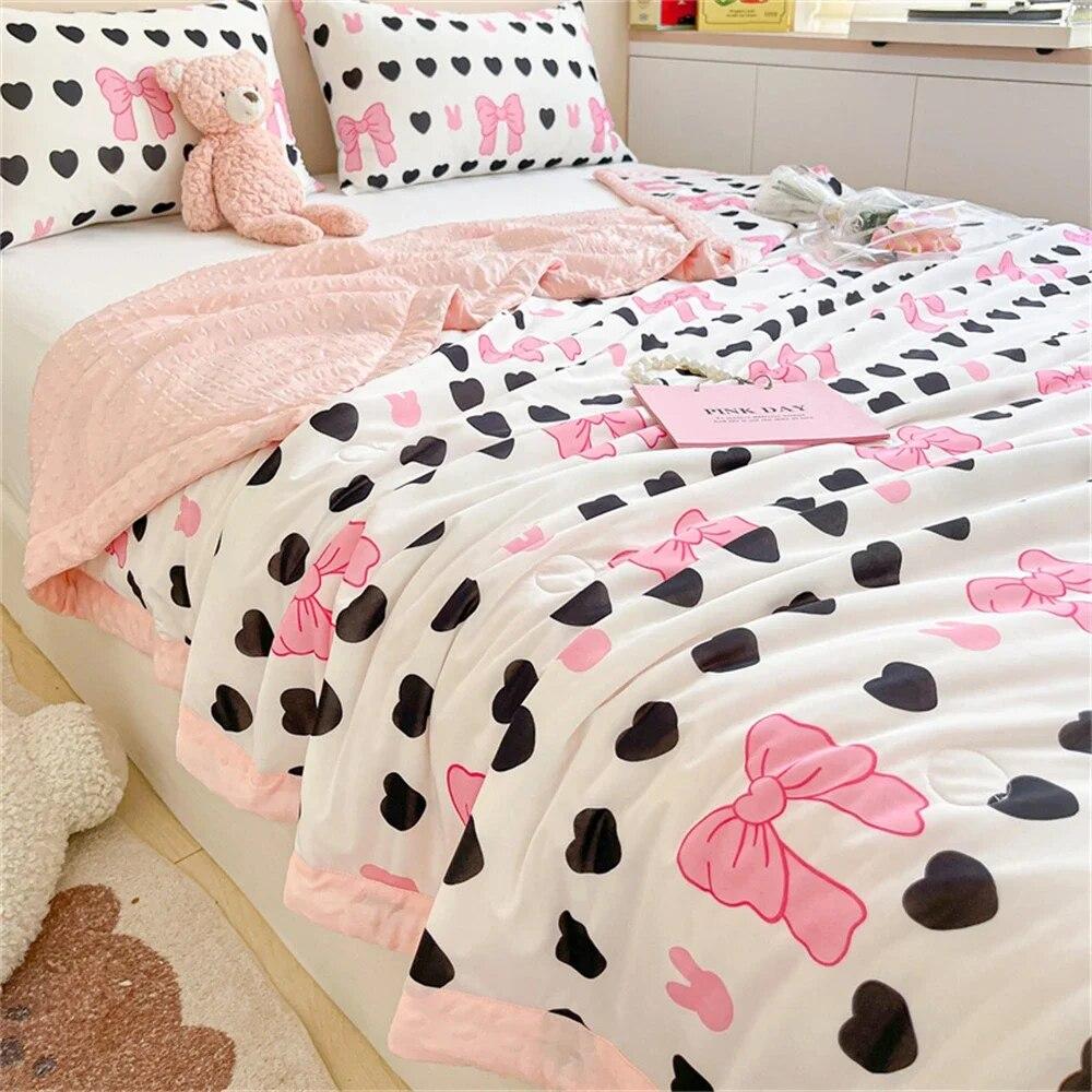 Cotton Summer Quilt Home Sofa Thin Air Conditioning Throw Blanket Soft Office Nap Blanket Bedroom Nap Home Decoration Bed Cover