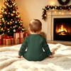 Family Matching Christmas Pajama Set with Long Sleeve Neck Top and Pants for Kids and Adults