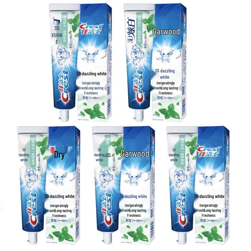 

Crest 3D White Fresh Mint Toothpaste 5-Pack
