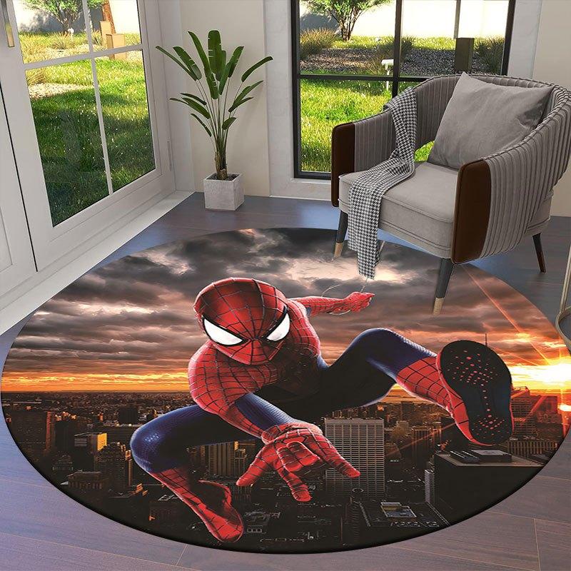 

1pc Disney spiderman Pattern Round Area Rug, Bedroom Living Room Floor Mat, Playroom Bedroom Living Room Indoor Decor Rug, Aesthetic Room De 80cm/31.5in