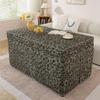 ZISIZ Winter Heated Table Cover with Leather Top