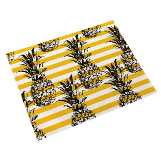 Unique Waterproof Heat Insulation Reusable Machine Washable Pineapple Table Pad for Restaurant Bowl Pad
