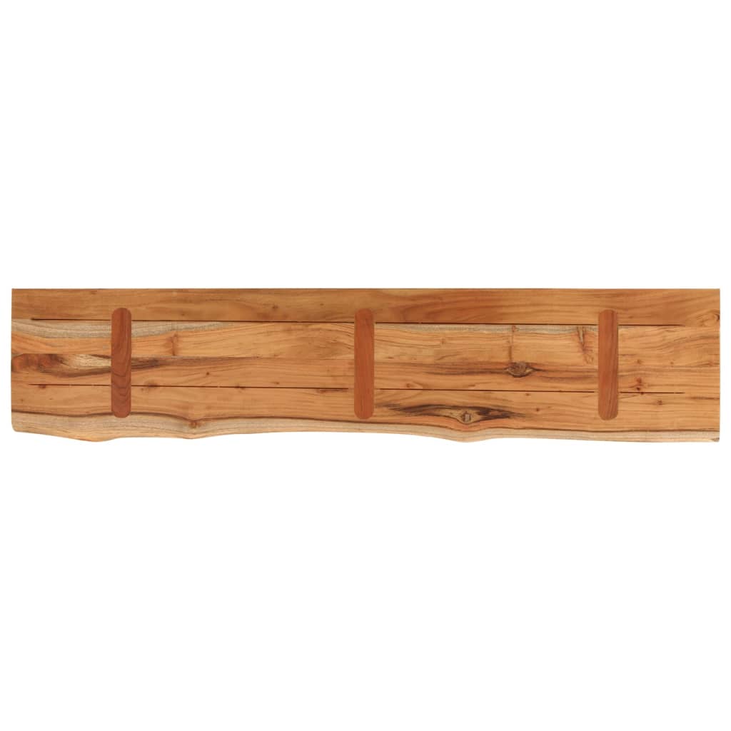 Solid Wood Table Top 180 x 30 x 2.5 cm Rectangular Acacia Wood with Natural Edge