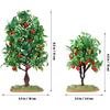 MAGICLULU 2pcs Mini Artificial Apple Trees Realistic Simulation Apple Trees Simulation Fruit Tree Micro Landscape Apple Trees for Landscaping Home