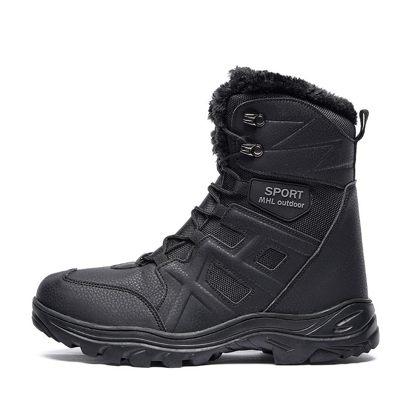 Men's Waterproof Hiking Boots Winter Warm Durable Outdoor Snow Boots High Top Climbing Boots Desert Boots Plus Size