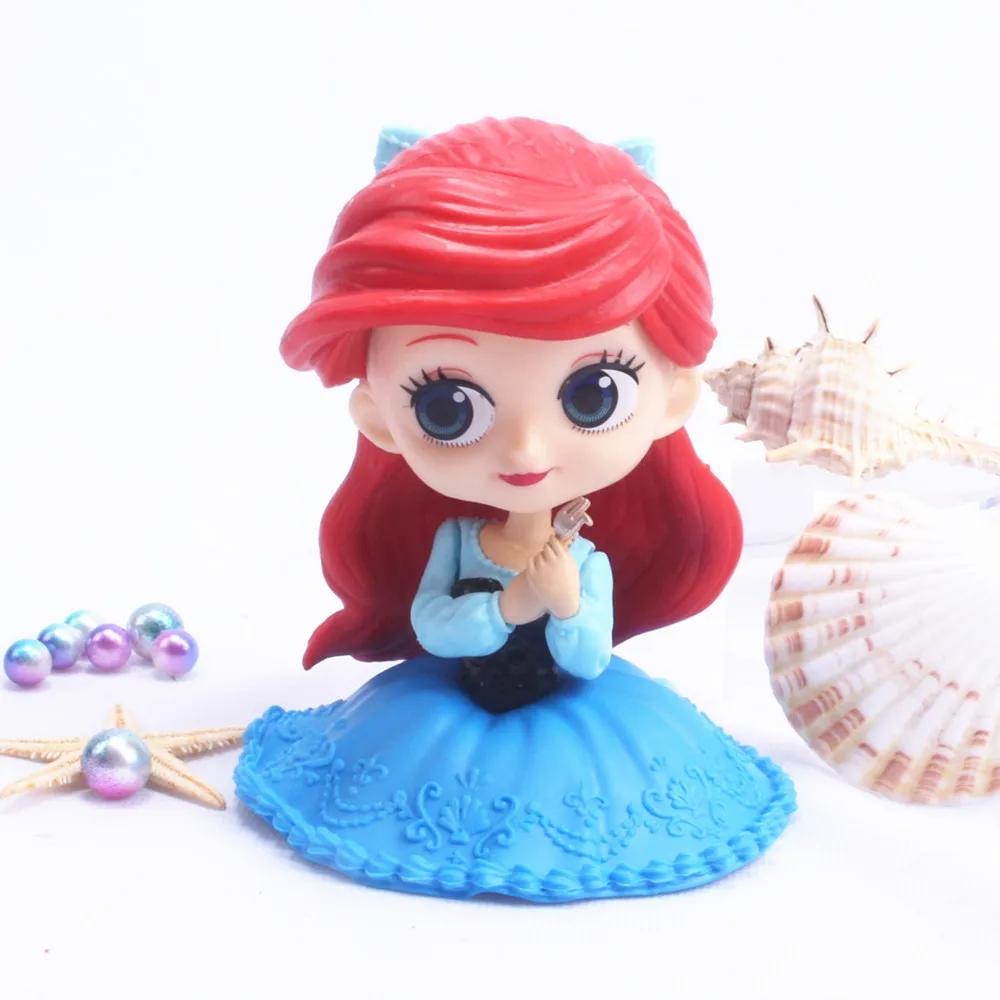 Kawaii Disney Princess Alice Sofia Snow White Cake Topper Decoration Collectible Ornament Model Doll For Girls Birthday Gift Toy