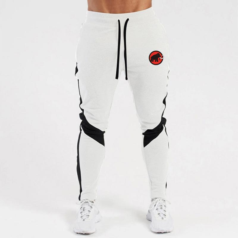 

2025 Новые мужские осенне-зимние повседневные брюки с принтом слона, спортивные брюки, мужские брюки, джоггеры, длинные брюки XXXL белый