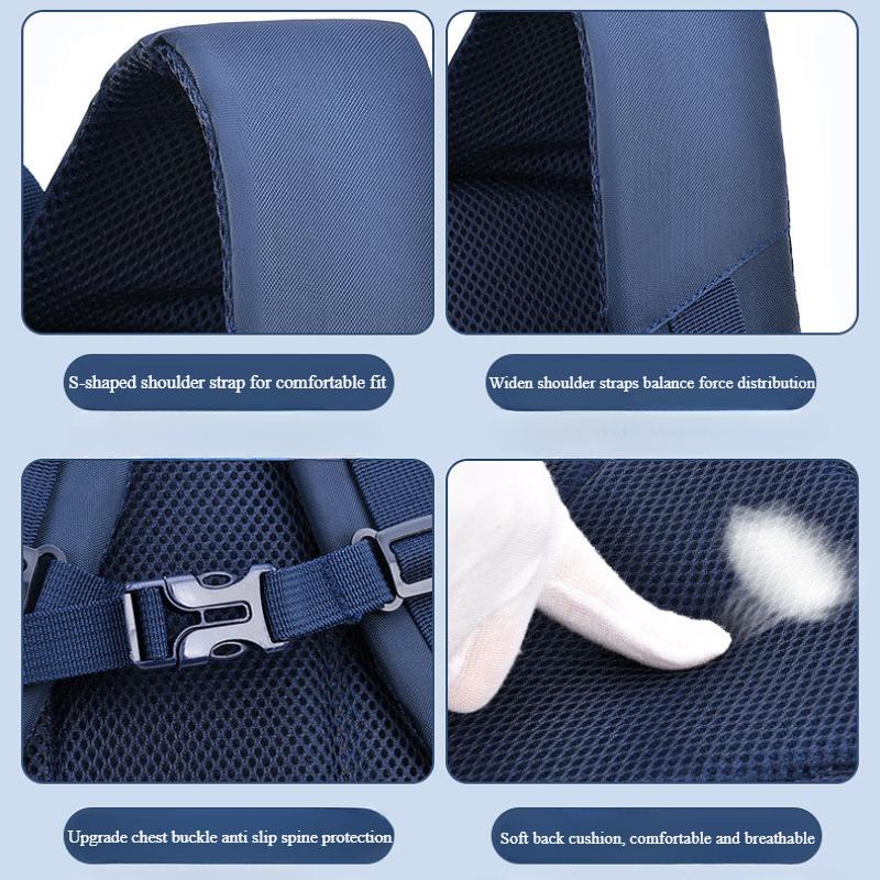 Trendiger mehrschichtiger Grundschulranzen mit hoher Kapazität für Mittelschüler der 3.-6.-9. Klasse, Büchertasche, leichter wissenschaftlicher Kinderrucksack mit Wirbelsäulenschutz