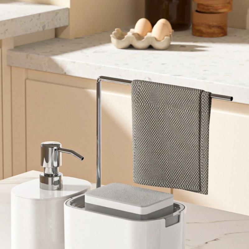 2 in 1 Soap Dispenser and Sponges Holder Practical Dish Soap Dispenser Soaps Pump Dispenser for Kitchen Bathroom