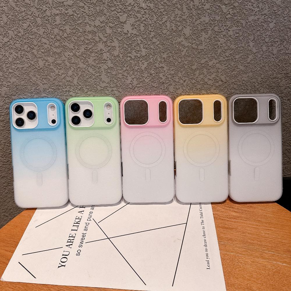 Luxus-Farbverlauf-Handyhülle für iPhone 17 Air 16 15 14 Plus 13 12 Pro Max Magnetische kabellose Ladefunktion Stoßfeste Hülle für Magsafe