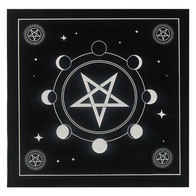 Tarots Tablecloth Astrology Oracles Board Game Mat 49x49cm Rune Divinations Table Cover Square Shape for Board Game