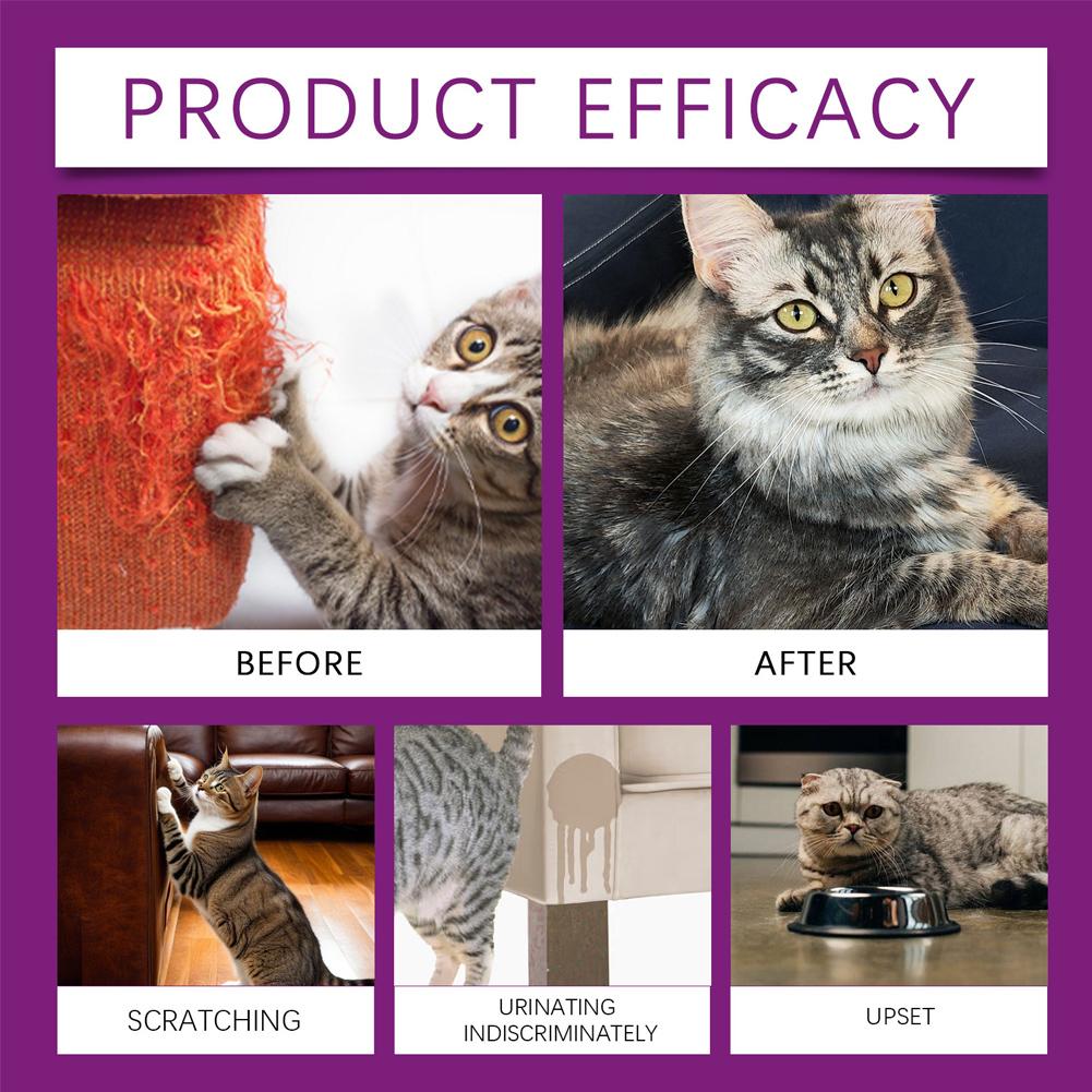 Cat Calming Spray Mood Soothing Emotions Calming Howling Prevention Stop Dog Scratching Reduce Anxiety Pet Anti Anxiety 60ML